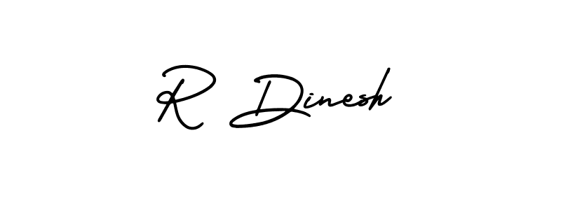 The best way (AmerikaSignatureDemo-Regular) to make a short signature is to pick only two or three words in your name. The name R Dinesh include a total of six letters. For converting this name. R Dinesh signature style 3 images and pictures png