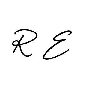 Best and Professional Signature Style for R E. AmerikaSignatureDemo-Regular Best Signature Style Collection. R E signature style 3 images and pictures png