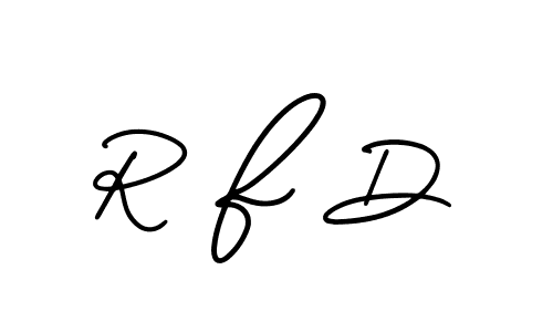 How to make R F D name signature. Use AmerikaSignatureDemo-Regular style for creating short signs online. This is the latest handwritten sign. R F D signature style 3 images and pictures png