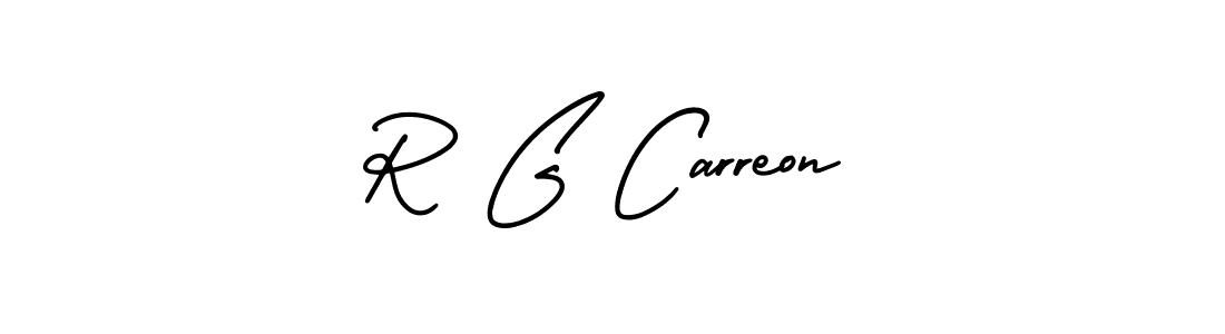 Similarly AmerikaSignatureDemo-Regular is the best handwritten signature design. Signature creator online .You can use it as an online autograph creator for name R G Carreon. R G Carreon signature style 3 images and pictures png