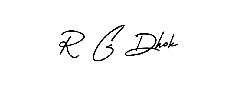 How to make R G Dhok signature? AmerikaSignatureDemo-Regular is a professional autograph style. Create handwritten signature for R G Dhok name. R G Dhok signature style 3 images and pictures png