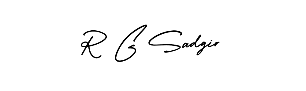 Use a signature maker to create a handwritten signature online. With this signature software, you can design (AmerikaSignatureDemo-Regular) your own signature for name R G Sadgir. R G Sadgir signature style 3 images and pictures png