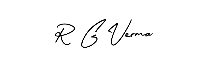 Similarly AmerikaSignatureDemo-Regular is the best handwritten signature design. Signature creator online .You can use it as an online autograph creator for name R G Verma. R G Verma signature style 3 images and pictures png