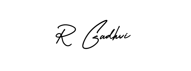 Make a beautiful signature design for name R Gadhvi. Use this online signature maker to create a handwritten signature for free. R Gadhvi signature style 3 images and pictures png