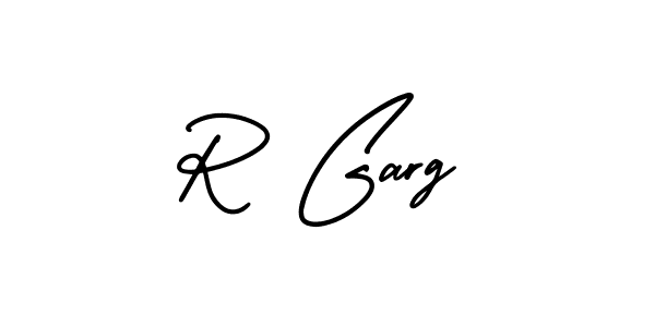 Make a beautiful signature design for name R Garg. With this signature (AmerikaSignatureDemo-Regular) style, you can create a handwritten signature for free. R Garg signature style 3 images and pictures png