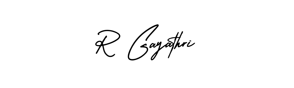 Also we have R Gayathri name is the best signature style. Create professional handwritten signature collection using AmerikaSignatureDemo-Regular autograph style. R Gayathri signature style 3 images and pictures png