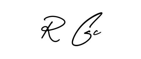 Enhance your business communications with R Gc signature in AmerikaSignatureDemo-Regular lettering. Clean, modern, and universally compatible. R Gc signature style 3 images and pictures png