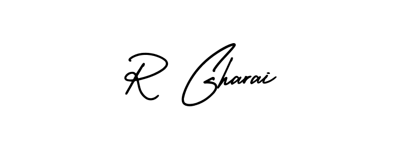 R Gharai stylish signature style. Best Handwritten Sign (AmerikaSignatureDemo-Regular) for my name. Handwritten Signature Collection Ideas for my name R Gharai. R Gharai signature style 3 images and pictures png