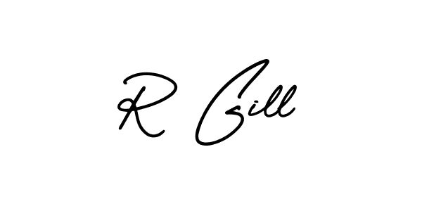 How to Draw R Gill signature style? AmerikaSignatureDemo-Regular is a latest design signature styles for name R Gill. R Gill signature style 3 images and pictures png