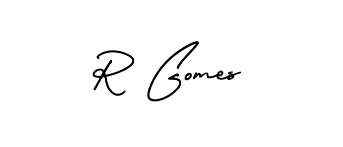 This is the best signature style for the R Gomes name. Also you like these signature font (AmerikaSignatureDemo-Regular). Mix name signature. R Gomes signature style 3 images and pictures png