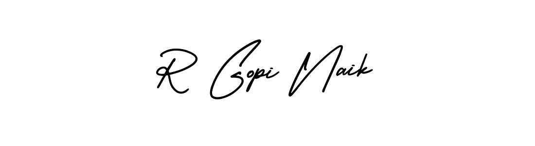 Create a beautiful signature design for name R Gopi Naik. With this signature (AmerikaSignatureDemo-Regular) fonts, you can make a handwritten signature for free. R Gopi Naik signature style 3 images and pictures png