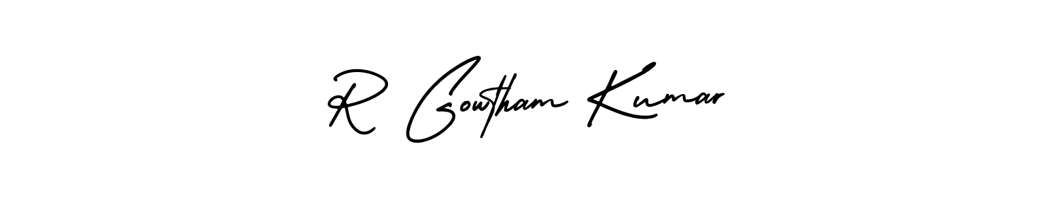 Also we have R Gowtham Kumar name is the best signature style. Create professional handwritten signature collection using AmerikaSignatureDemo-Regular autograph style. R Gowtham Kumar signature style 3 images and pictures png