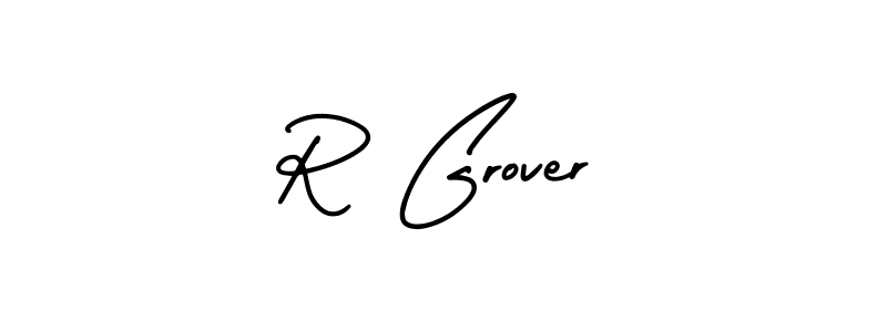 Create a beautiful signature design for name R Grover. With this signature (AmerikaSignatureDemo-Regular) fonts, you can make a handwritten signature for free. R Grover signature style 3 images and pictures png