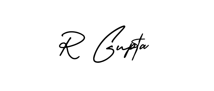 Design your own signature with our free online signature maker. With this signature software, you can create a handwritten (AmerikaSignatureDemo-Regular) signature for name R Gupta. R Gupta signature style 3 images and pictures png
