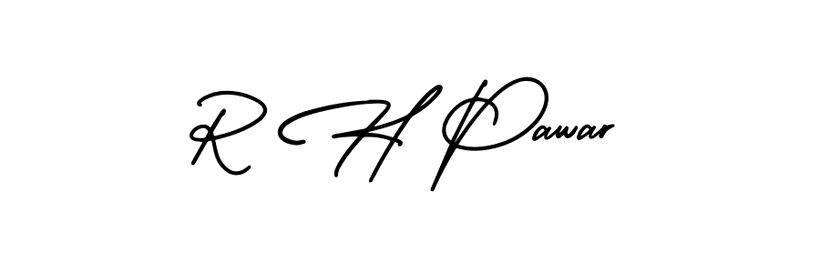 if you are searching for the best signature style for your name R H Pawar. so please give up your signature search. here we have designed multiple signature styles  using AmerikaSignatureDemo-Regular. R H Pawar signature style 3 images and pictures png