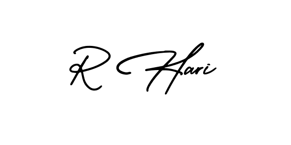 Design your own signature with our free online signature maker. With this signature software, you can create a handwritten (AmerikaSignatureDemo-Regular) signature for name R Hari. R Hari signature style 3 images and pictures png
