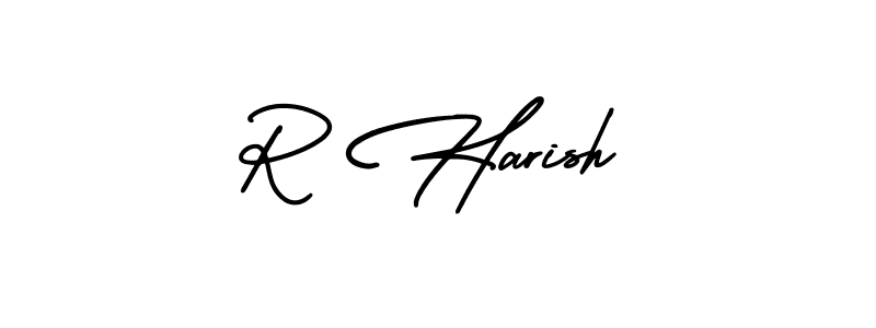 Also we have R Harish name is the best signature style. Create professional handwritten signature collection using AmerikaSignatureDemo-Regular autograph style. R Harish signature style 3 images and pictures png