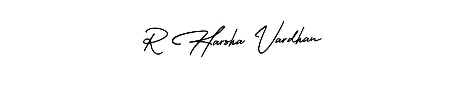 Use a signature maker to create a handwritten signature online. With this signature software, you can design (AmerikaSignatureDemo-Regular) your own signature for name R Harsha Vardhan. R Harsha Vardhan signature style 3 images and pictures png