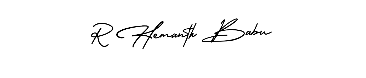 Also we have R Hemanth Babu name is the best signature style. Create professional handwritten signature collection using AmerikaSignatureDemo-Regular autograph style. R Hemanth Babu signature style 3 images and pictures png