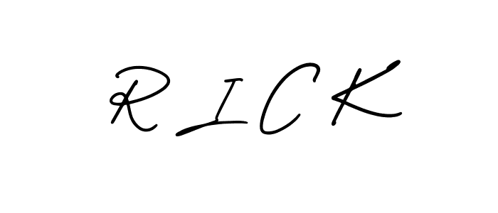 Design your own signature with our free online signature maker. With this signature software, you can create a handwritten (AmerikaSignatureDemo-Regular) signature for name R I C K. R I C K signature style 3 images and pictures png