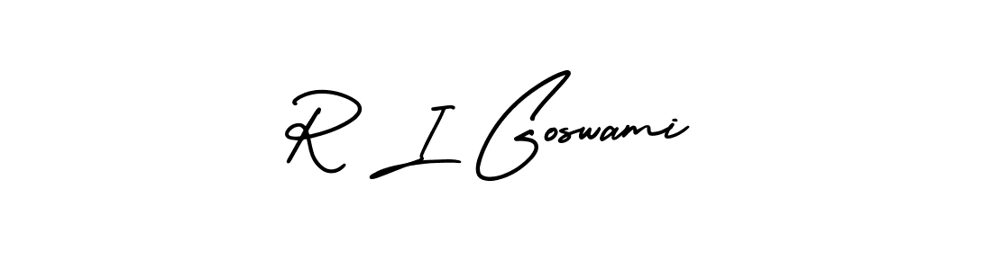 How to make R I Goswami signature? AmerikaSignatureDemo-Regular is a professional autograph style. Create handwritten signature for R I Goswami name. R I Goswami signature style 3 images and pictures png