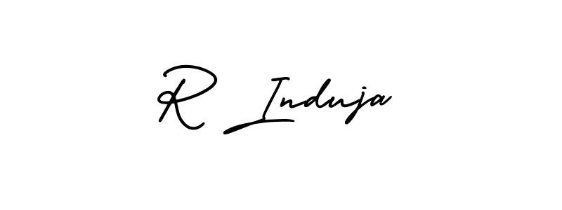 How to Draw R Induja signature style? AmerikaSignatureDemo-Regular is a latest design signature styles for name R Induja. R Induja signature style 3 images and pictures png