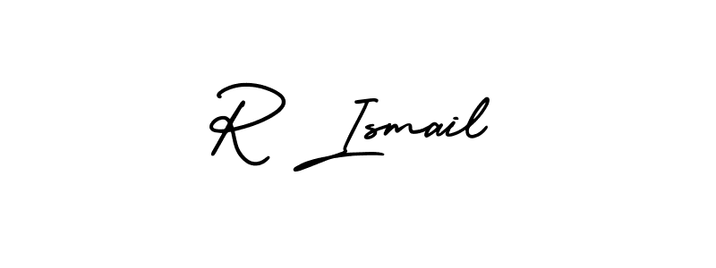 This is the best signature style for the R Ismail name. Also you like these signature font (AmerikaSignatureDemo-Regular). Mix name signature. R Ismail signature style 3 images and pictures png