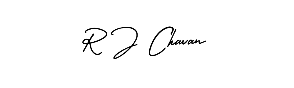 Use a signature maker to create a handwritten signature online. With this signature software, you can design (AmerikaSignatureDemo-Regular) your own signature for name R J Chavan. R J Chavan signature style 3 images and pictures png