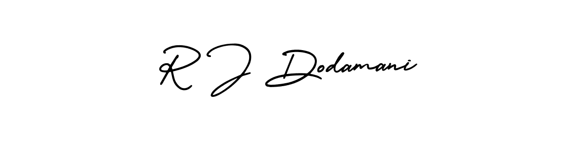 Also You can easily find your signature by using the search form. We will create R J Dodamani name handwritten signature images for you free of cost using AmerikaSignatureDemo-Regular sign style. R J Dodamani signature style 3 images and pictures png