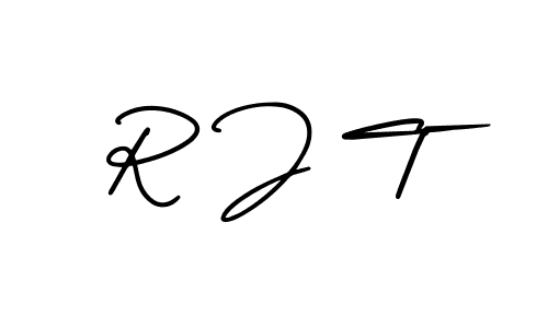 Create a beautiful signature design for name R J T. With this signature (AmerikaSignatureDemo-Regular) fonts, you can make a handwritten signature for free. R J T signature style 3 images and pictures png