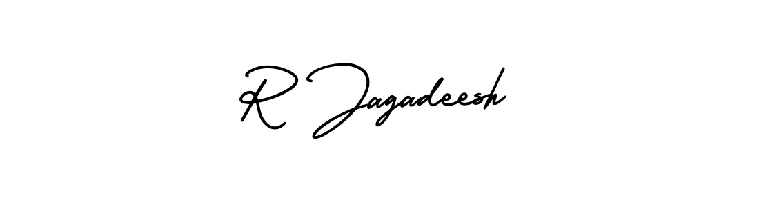 AmerikaSignatureDemo-Regular is a professional signature style that is perfect for those who want to add a touch of class to their signature. It is also a great choice for those who want to make their signature more unique. Get R Jagadeesh name to fancy signature for free. R Jagadeesh signature style 3 images and pictures png