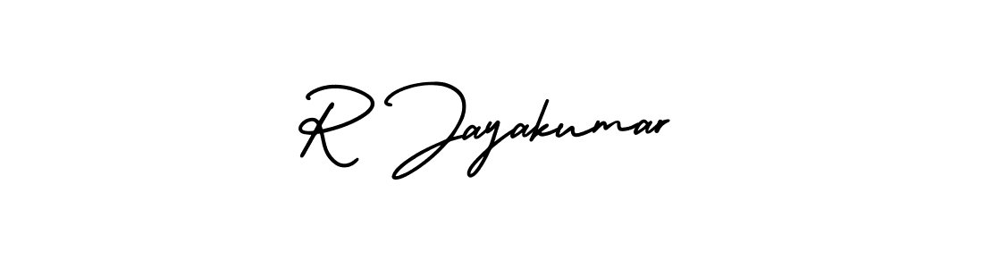 Design your own signature with our free online signature maker. With this signature software, you can create a handwritten (AmerikaSignatureDemo-Regular) signature for name R Jayakumar. R Jayakumar signature style 3 images and pictures png