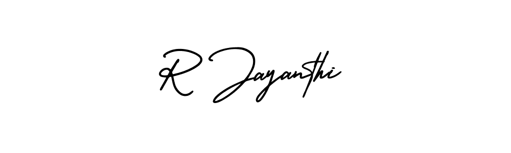 This is the best signature style for the R Jayanthi name. Also you like these signature font (AmerikaSignatureDemo-Regular). Mix name signature. R Jayanthi signature style 3 images and pictures png