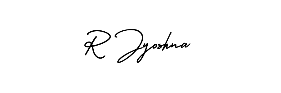 This is the best signature style for the R Jyoshna name. Also you like these signature font (AmerikaSignatureDemo-Regular). Mix name signature. R Jyoshna signature style 3 images and pictures png