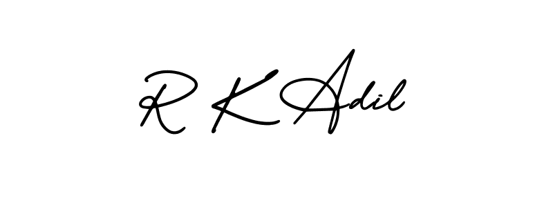 You can use this online signature creator to create a handwritten signature for the name R K Adil. This is the best online autograph maker. R K Adil signature style 3 images and pictures png