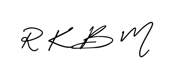 The best way (AmerikaSignatureDemo-Regular) to make a short signature is to pick only two or three words in your name. The name R K B M include a total of six letters. For converting this name. R K B M signature style 3 images and pictures png