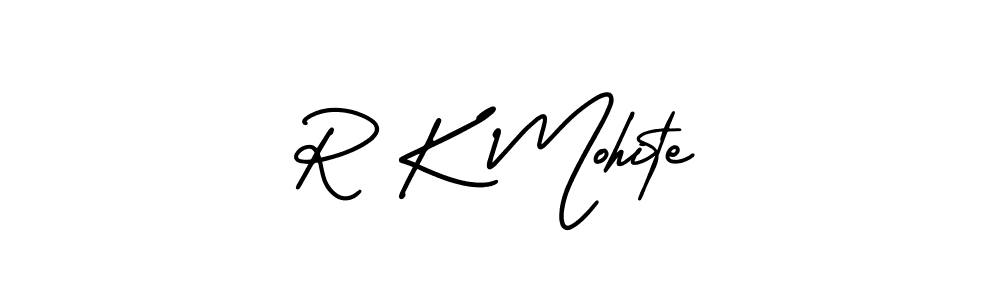 Create a beautiful signature design for name R K Mohite. With this signature (AmerikaSignatureDemo-Regular) fonts, you can make a handwritten signature for free. R K Mohite signature style 3 images and pictures png