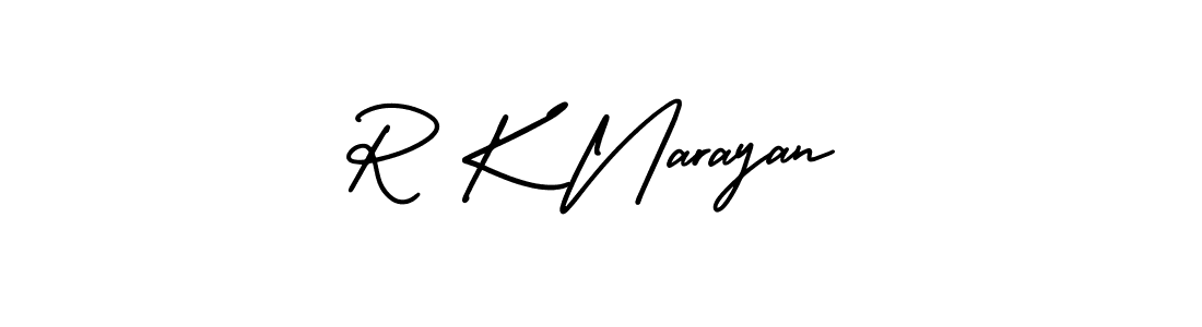 AmerikaSignatureDemo-Regular is a professional signature style that is perfect for those who want to add a touch of class to their signature. It is also a great choice for those who want to make their signature more unique. Get R K Narayan name to fancy signature for free. R K Narayan signature style 3 images and pictures png