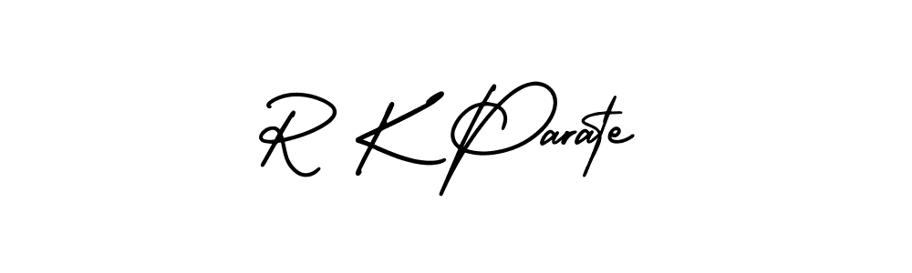 How to Draw R K Parate signature style? AmerikaSignatureDemo-Regular is a latest design signature styles for name R K Parate. R K Parate signature style 3 images and pictures png