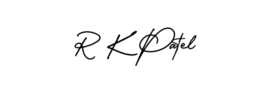 R K Patel stylish signature style. Best Handwritten Sign (AmerikaSignatureDemo-Regular) for my name. Handwritten Signature Collection Ideas for my name R K Patel. R K Patel signature style 3 images and pictures png