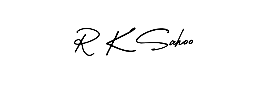 AmerikaSignatureDemo-Regular is a professional signature style that is perfect for those who want to add a touch of class to their signature. It is also a great choice for those who want to make their signature more unique. Get R K Sahoo name to fancy signature for free. R K Sahoo signature style 3 images and pictures png