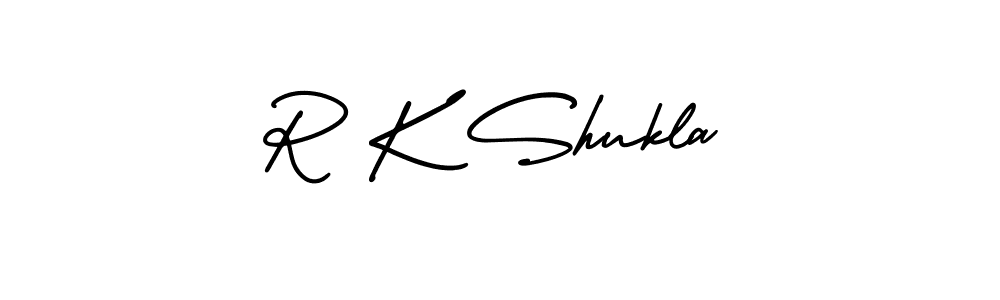 Make a beautiful signature design for name R K Shukla. With this signature (AmerikaSignatureDemo-Regular) style, you can create a handwritten signature for free. R K Shukla signature style 3 images and pictures png