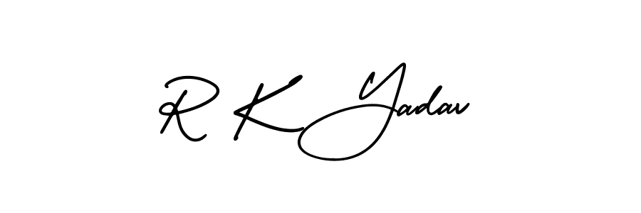 Make a short R K Yadav signature style. Manage your documents anywhere anytime using AmerikaSignatureDemo-Regular. Create and add eSignatures, submit forms, share and send files easily. R K Yadav signature style 3 images and pictures png