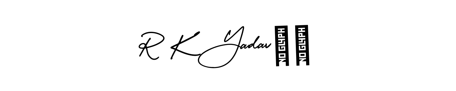 Make a short R K Yadav❣️ signature style. Manage your documents anywhere anytime using AmerikaSignatureDemo-Regular. Create and add eSignatures, submit forms, share and send files easily. R K Yadav❣️ signature style 3 images and pictures png
