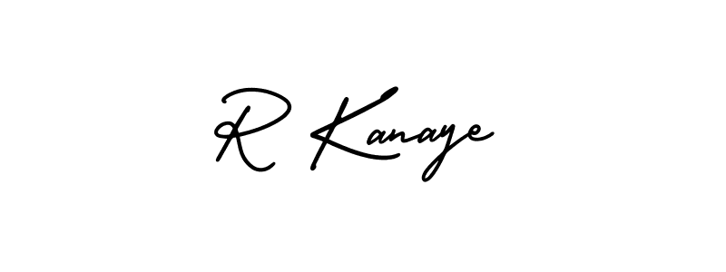 Make a beautiful signature design for name R Kanaye. With this signature (AmerikaSignatureDemo-Regular) style, you can create a handwritten signature for free. R Kanaye signature style 3 images and pictures png