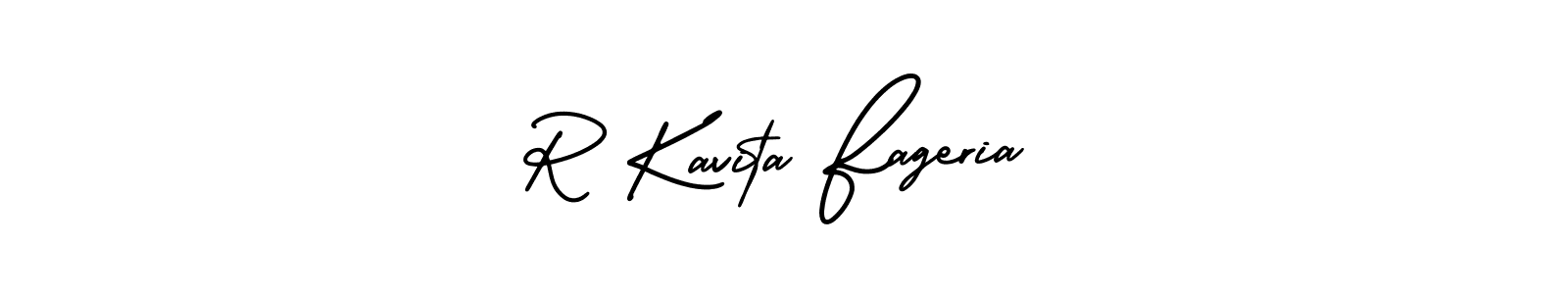 Also You can easily find your signature by using the search form. We will create R Kavita Fageria name handwritten signature images for you free of cost using AmerikaSignatureDemo-Regular sign style. R Kavita Fageria signature style 3 images and pictures png