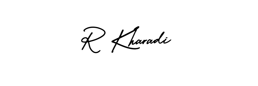 Also You can easily find your signature by using the search form. We will create R Kharadi name handwritten signature images for you free of cost using AmerikaSignatureDemo-Regular sign style. R Kharadi signature style 3 images and pictures png