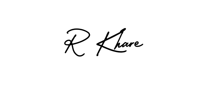 Design your own signature with our free online signature maker. With this signature software, you can create a handwritten (AmerikaSignatureDemo-Regular) signature for name R Khare. R Khare signature style 3 images and pictures png