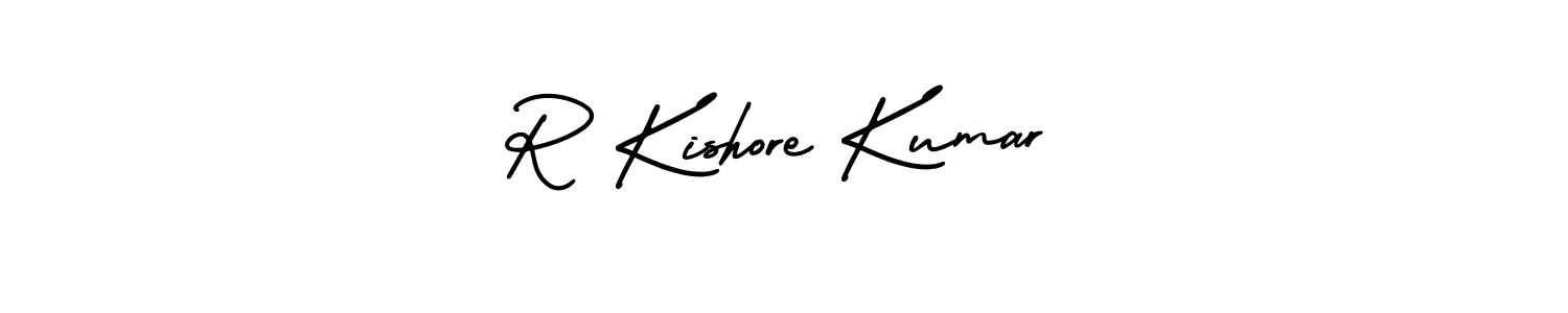 Check out images of Autograph of R Kishore Kumar name. Actor R Kishore Kumar Signature Style. AmerikaSignatureDemo-Regular is a professional sign style online. R Kishore Kumar signature style 3 images and pictures png