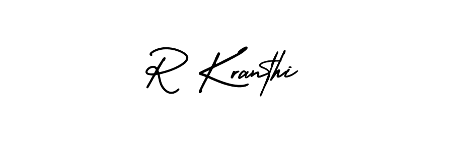 Also You can easily find your signature by using the search form. We will create R Kranthi name handwritten signature images for you free of cost using AmerikaSignatureDemo-Regular sign style. R Kranthi signature style 3 images and pictures png